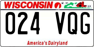 WI license plate 024VQG