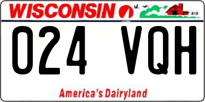 WI license plate 024VQH