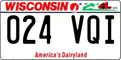WI license plate 024VQI