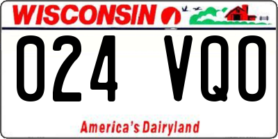 WI license plate 024VQO