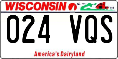 WI license plate 024VQS