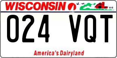WI license plate 024VQT