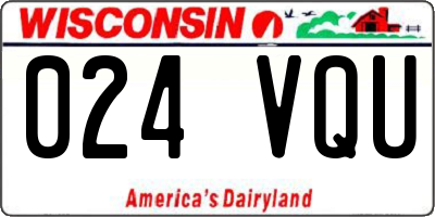 WI license plate 024VQU