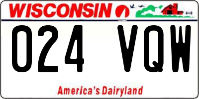 WI license plate 024VQW