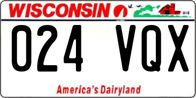 WI license plate 024VQX
