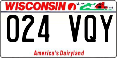 WI license plate 024VQY