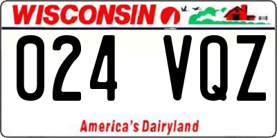 WI license plate 024VQZ