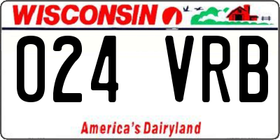 WI license plate 024VRB