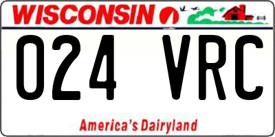 WI license plate 024VRC