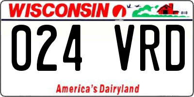 WI license plate 024VRD