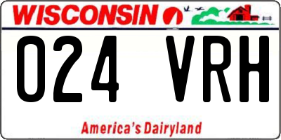 WI license plate 024VRH
