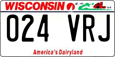 WI license plate 024VRJ