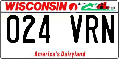 WI license plate 024VRN