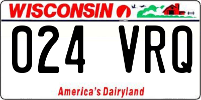 WI license plate 024VRQ