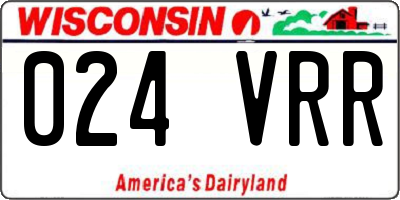 WI license plate 024VRR