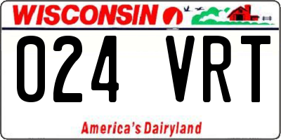 WI license plate 024VRT