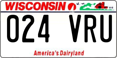 WI license plate 024VRU