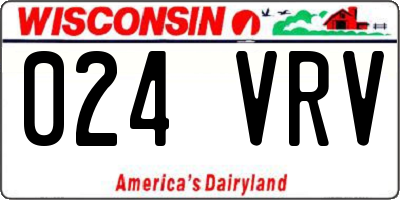 WI license plate 024VRV