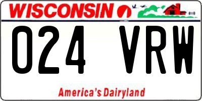 WI license plate 024VRW