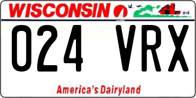 WI license plate 024VRX