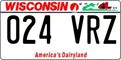 WI license plate 024VRZ