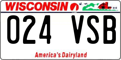 WI license plate 024VSB