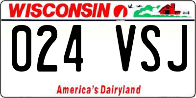 WI license plate 024VSJ