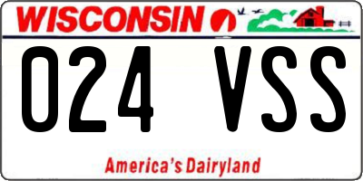 WI license plate 024VSS