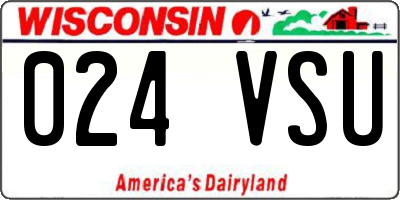 WI license plate 024VSU