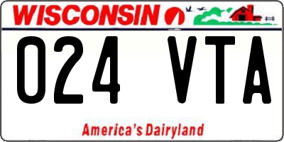 WI license plate 024VTA