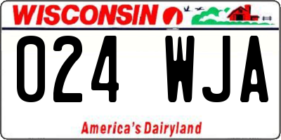 WI license plate 024WJA