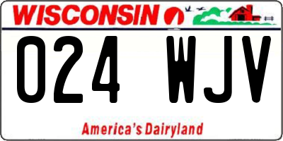 WI license plate 024WJV