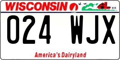 WI license plate 024WJX