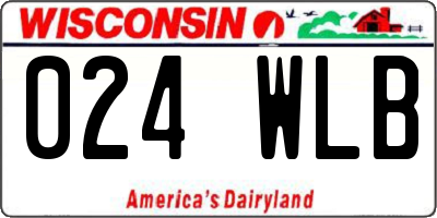 WI license plate 024WLB