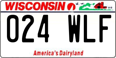 WI license plate 024WLF