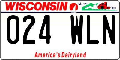 WI license plate 024WLN