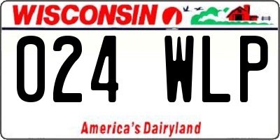 WI license plate 024WLP