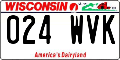 WI license plate 024WVK