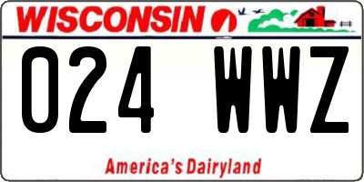 WI license plate 024WWZ