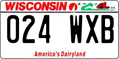 WI license plate 024WXB