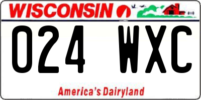 WI license plate 024WXC