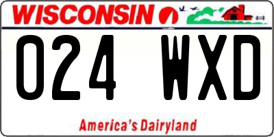 WI license plate 024WXD