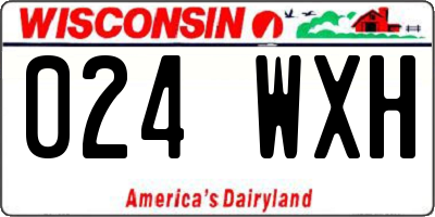 WI license plate 024WXH