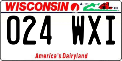 WI license plate 024WXI