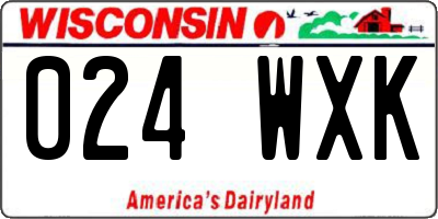WI license plate 024WXK