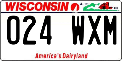 WI license plate 024WXM