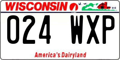 WI license plate 024WXP