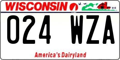 WI license plate 024WZA