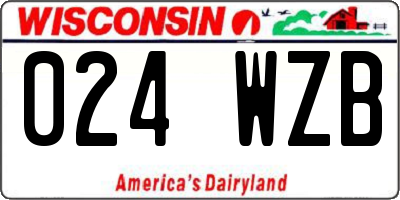 WI license plate 024WZB