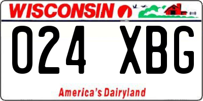 WI license plate 024XBG